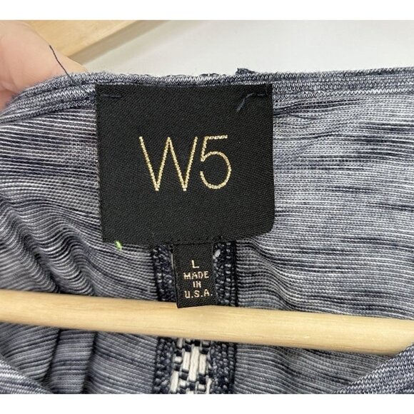 W5 Anthropologie Blue White Space Dye Sleeveless Scoop‎ Neck Blouse Sz L Boho - Picture 4 of 7